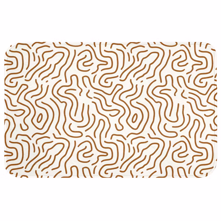Minimalistisch - Patroon - Terracotta Badmat middel 997 -3d