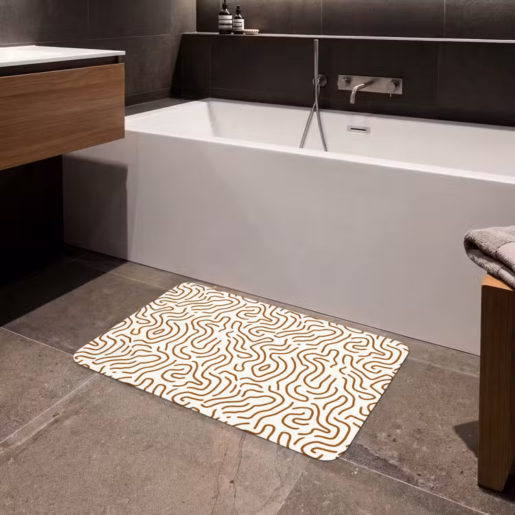 Minimalistisch - Patroon - Terracotta Badmat middel 997 -sfeer3