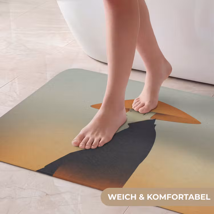 Minimalistisch - Silhouet - Oranje Badmat middel -USP_ZachtDE