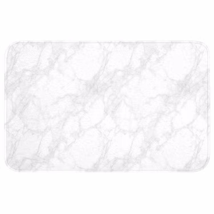 Minimalistisch - Wit - Grijze aders Badmat middel 997 -3d
