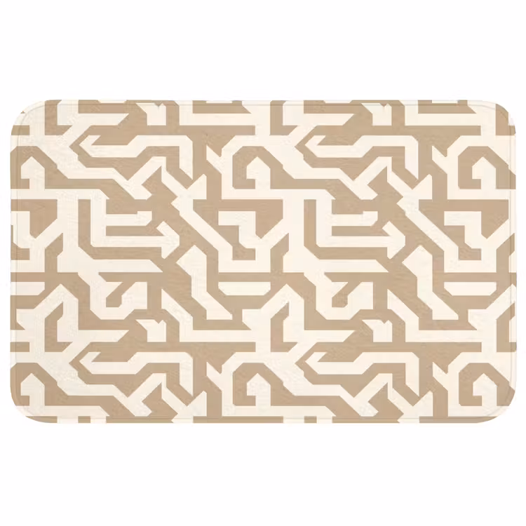 Modern - Abstract - Beige Badmat middel 997 -3d