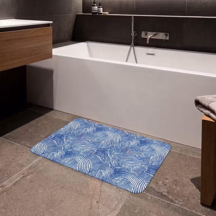 Modern - Abstract - Blauw Badmat middel 997 -sfeer3