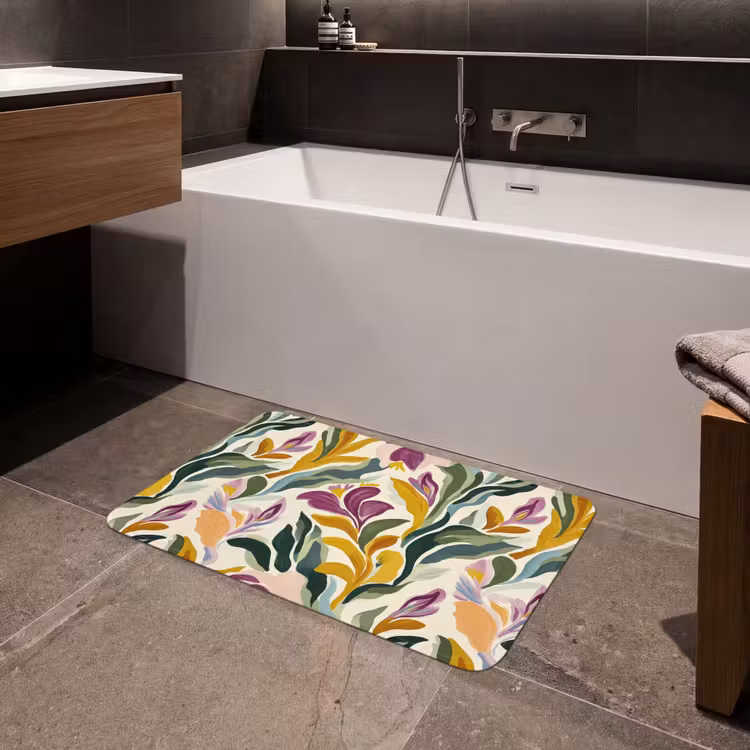 Modern - Abstract - Kleurrijk Badmat middel 997 -sfeer3