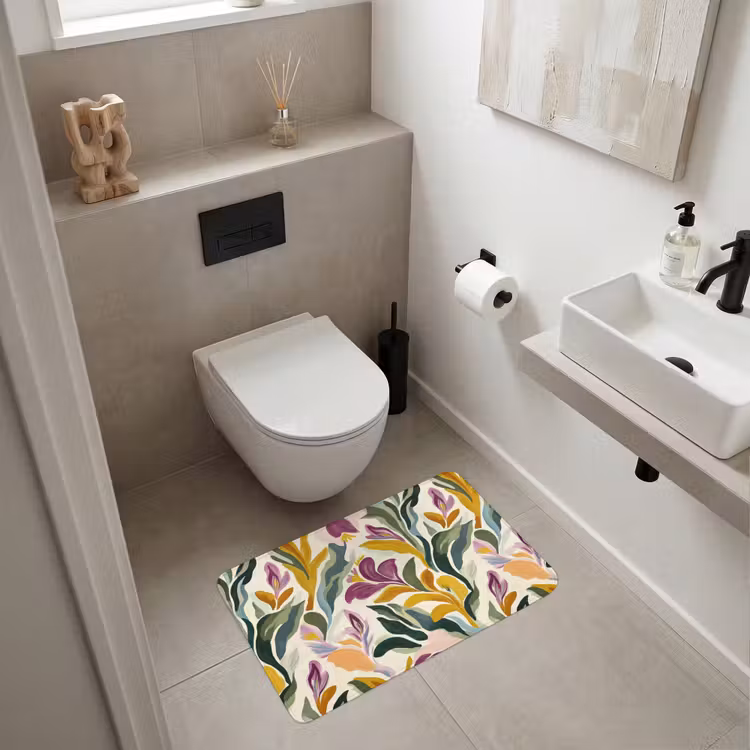 Modern - Abstract - Kleurrijk Badmat middel 997 -sfeer4