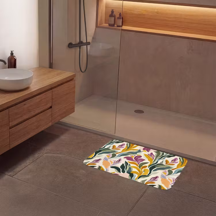 Modern - Abstract - Kleurrijk Badmat middel 997 -sfeer2