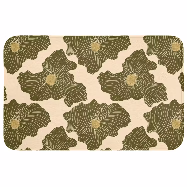 Modern - Abstract - Groen Badmat middel 997 -3d
