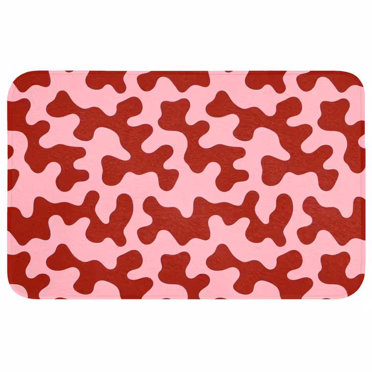 Modern - Abstract - Rood Badmat middel 997 -3d