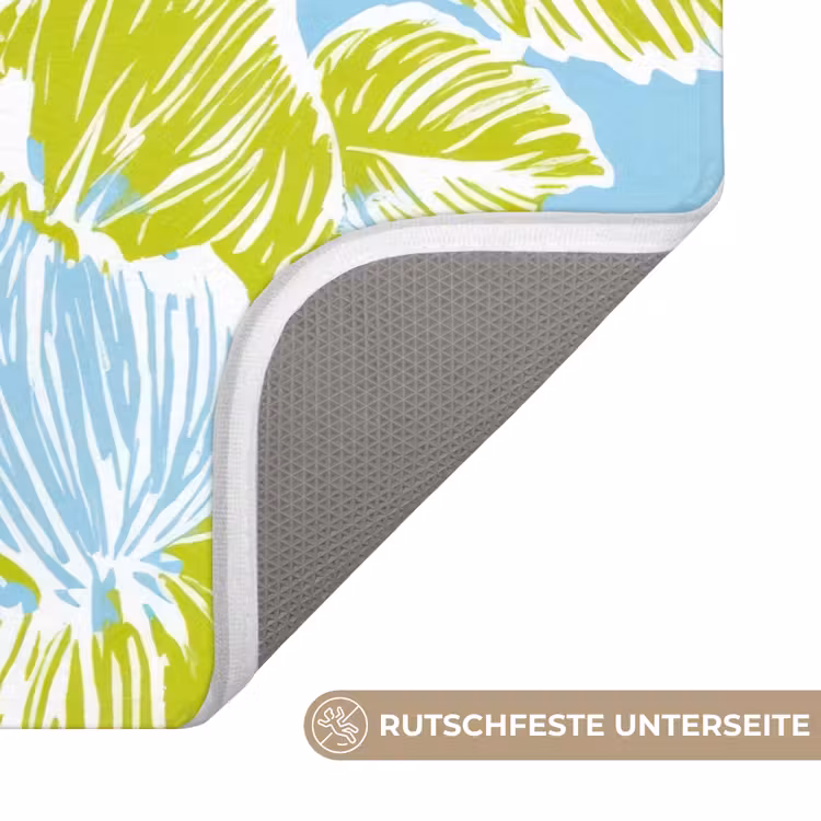 Modern - Bloemen - Groen Badmat middel 997 -USP_AntislipDE