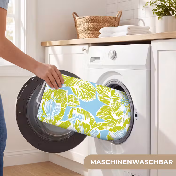 Modern - Bloemen - Groen Badmat middel 997 -USP_WasbaarDE