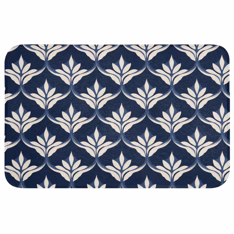 Modern - Ontwerp - Blauw Badmat middel 997 -3d