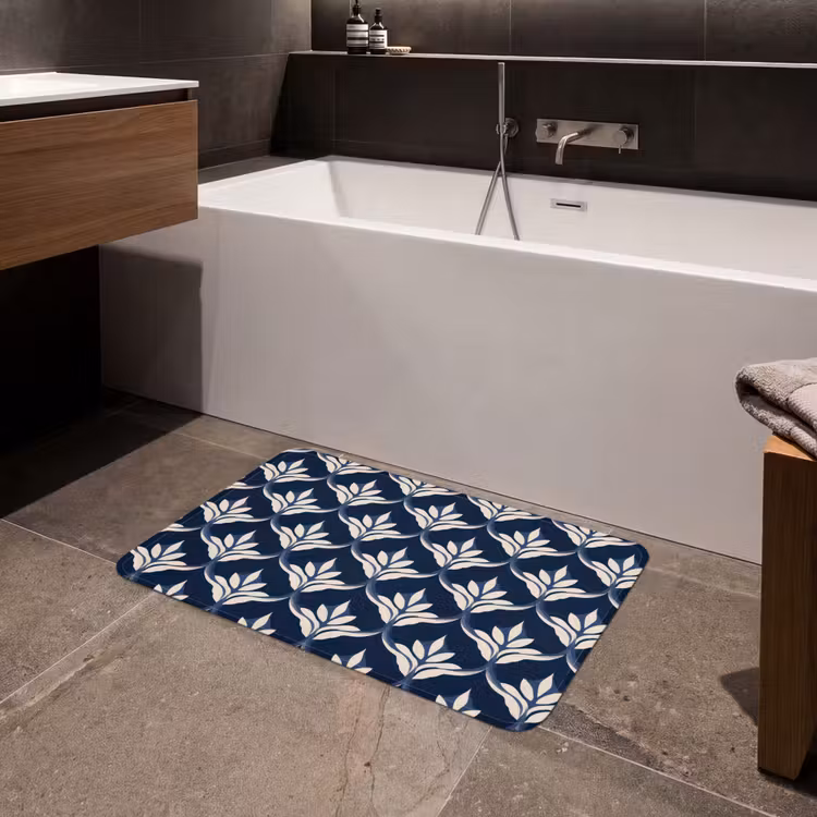 Modern - Ontwerp - Blauw Badmat middel 997 -sfeer3