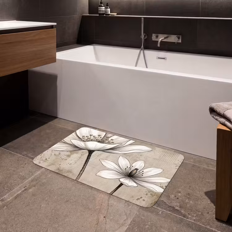 Modern - Design - Wit Badmat middel -sfeer3