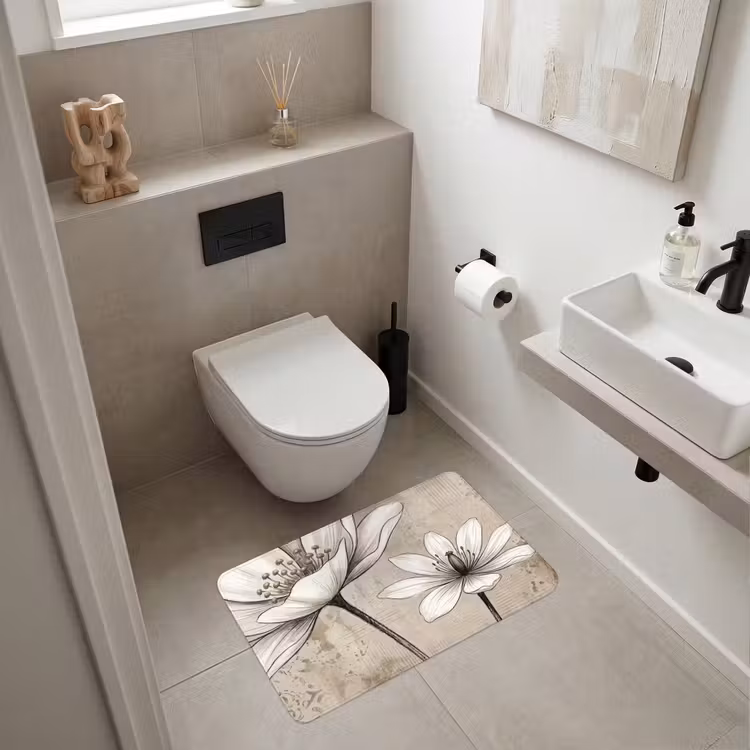 Modern - Design - Wit Badmat middel -sfeer4