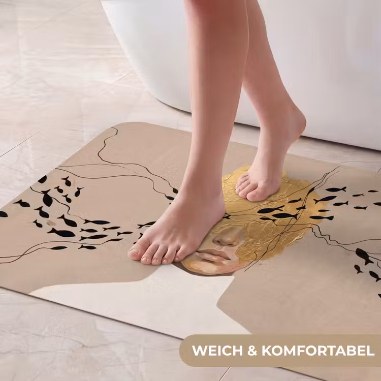 Modern - Vrouw - Goud Badmat middel -USP_ZachtDE
