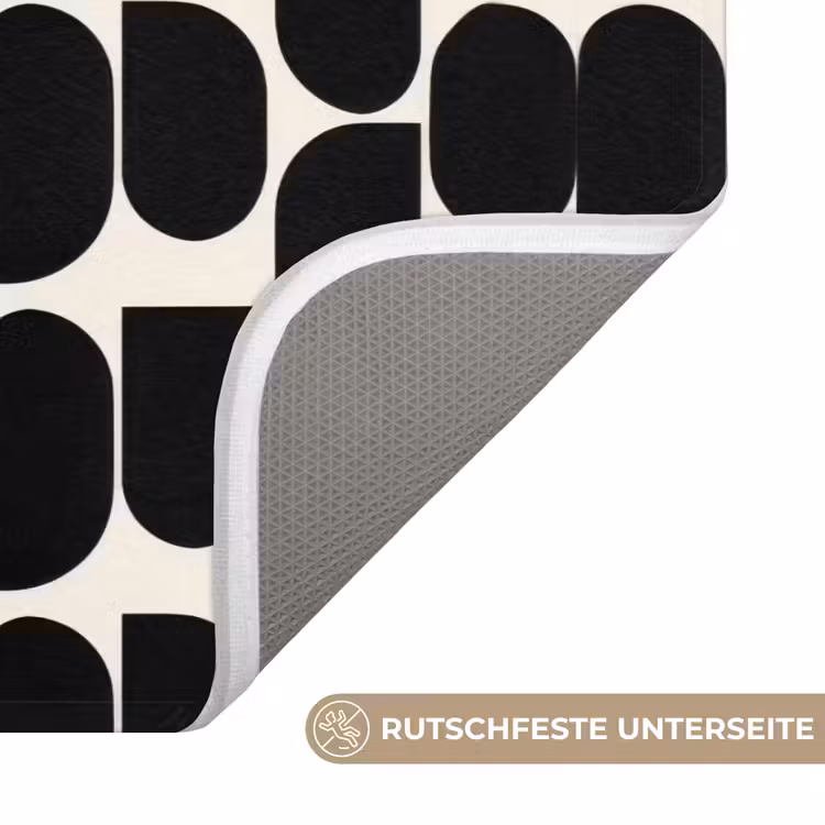 Modern - Patroon - Zwart Badmat middel 997 -USP_AntislipDE