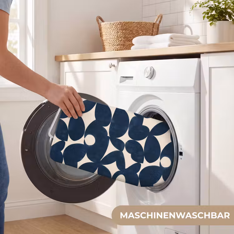 Modern - Geometrisch - Blauw Badmat middel 997 -USP_WasbaarDE