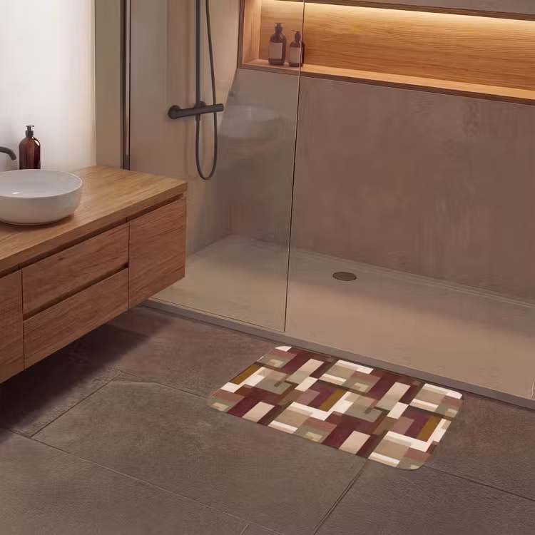 Modern - Geometrie - Kleurrijk Badmat middel 997 -sfeer2