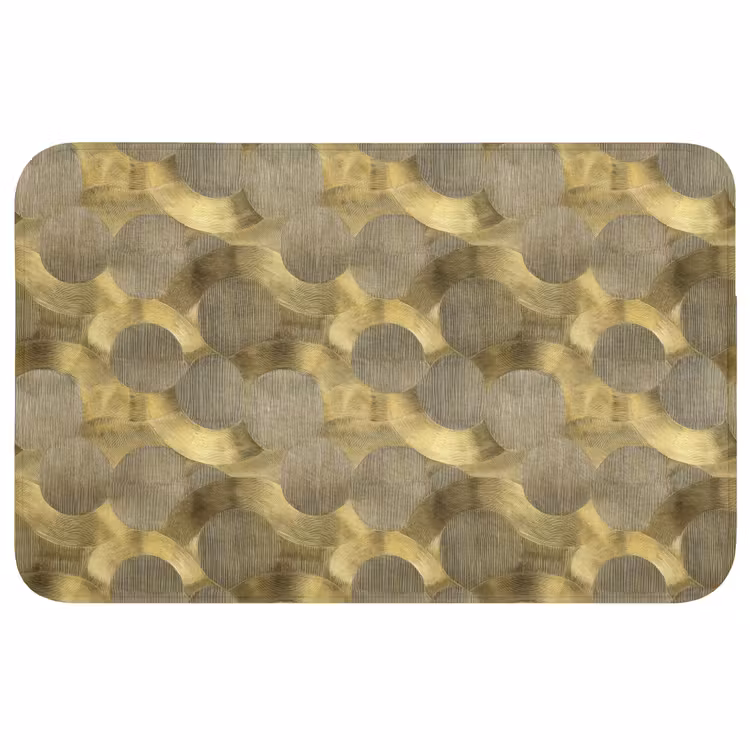 Modern - Geometrisch - Goud Badmat middel 997 -3d