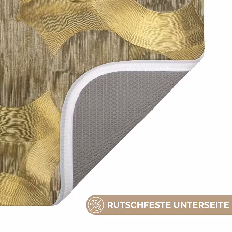 Modern - Geometrisch - Goud Badmat middel 997 -USP_AntislipDE