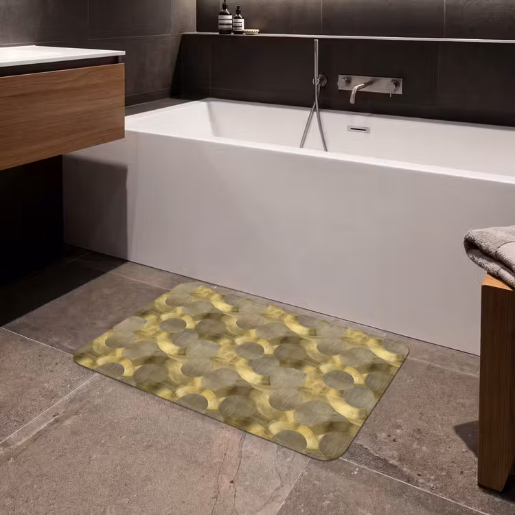 Modern - Geometrisch - Goud Badmat middel 997 -sfeer3