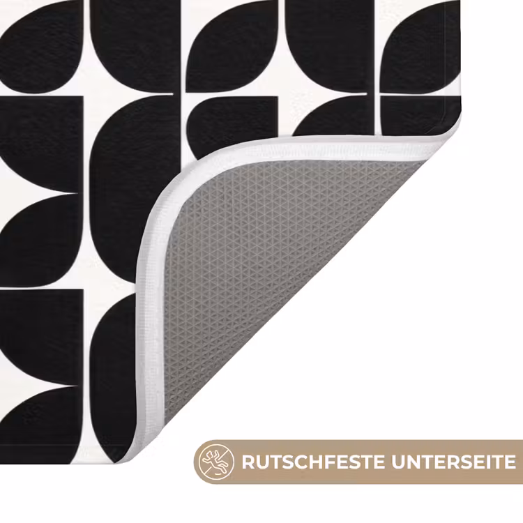 Modern - Geometrisch - Zwart Badmat middel 997 -USP_AntislipDE