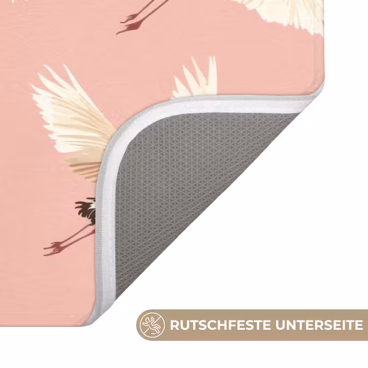 Modern - Kraanvogels - Roze Badmat middel 997 -USP_AntislipDE