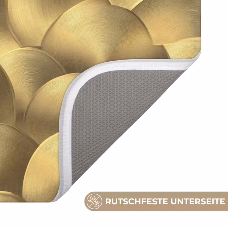 Modern - Cirkel - Goud Badmat middel 997 -USP_AntislipDE