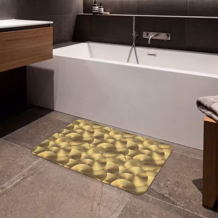 Modern - Cirkel - Goud Badmat middel 997 -sfeer3