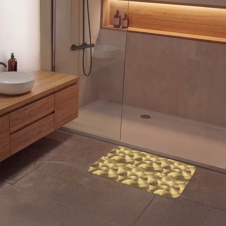 Modern - Cirkel - Goud Badmat middel 997 -sfeer2