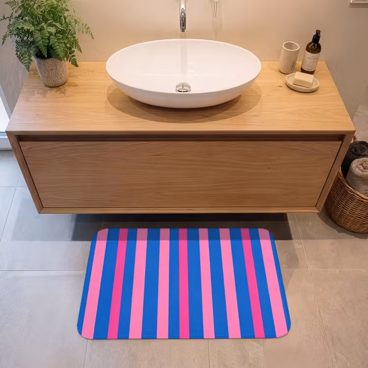 Modern - Optisch - Roze Badmat middel 997 -sfeer1