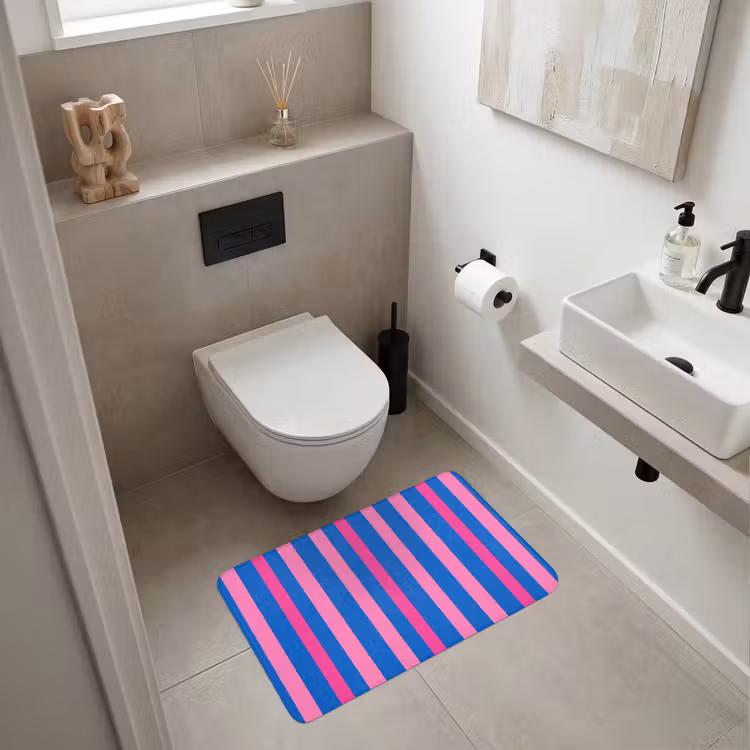 Modern - Optisch - Roze Badmat middel 997 -sfeer4