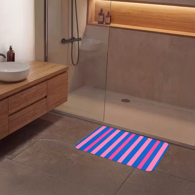 Modern - Optisch - Roze Badmat middel 997 -sfeer2