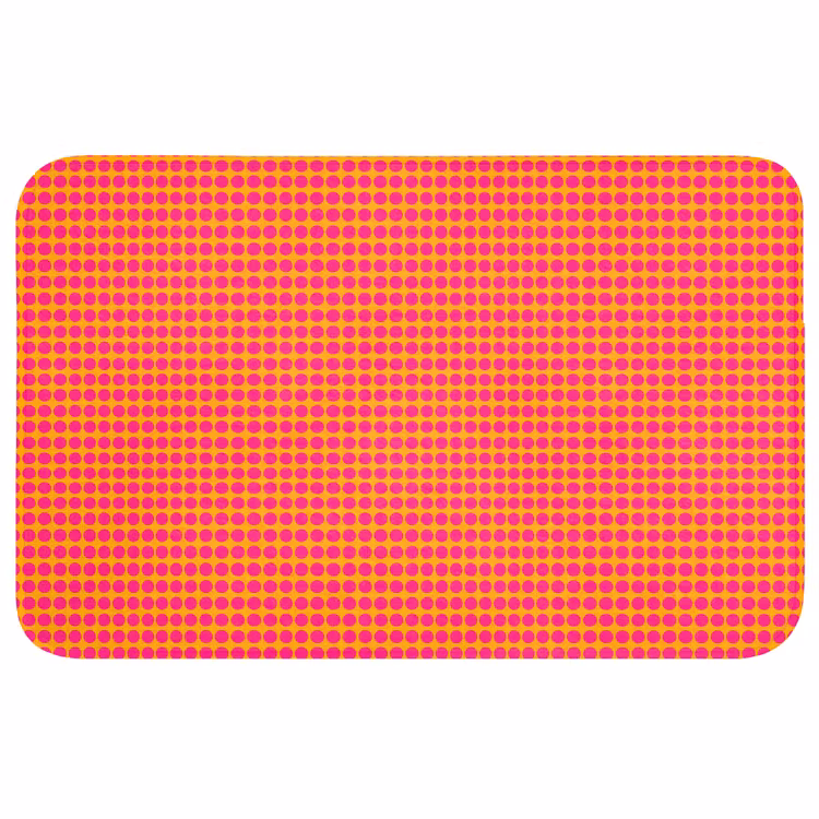 Modern - Stippen - Oranje Badmat middel 997 -3d