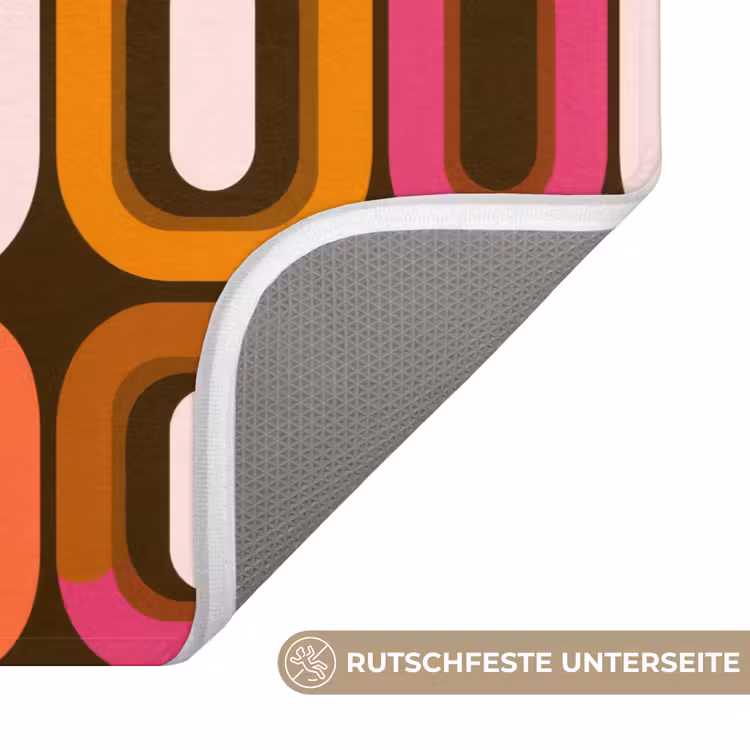 Modern - Retro - Kleurrijk Badmat middel 997 -USP_AntislipDE