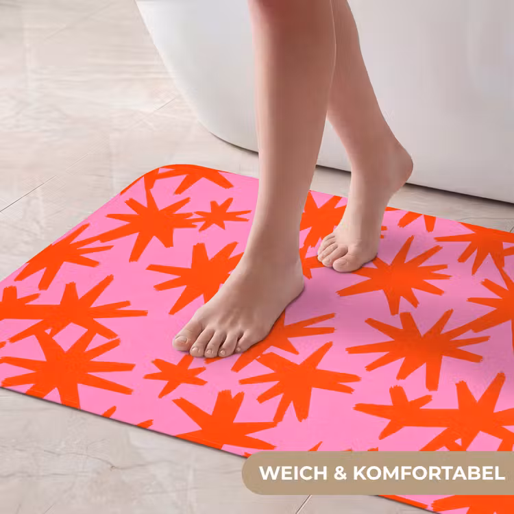 Modern - Sterren - Roze Badmat middel 997 -USP_ZachtDE