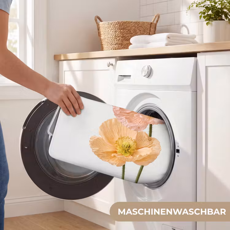 Papavers - Botanisch - Roze Badmat middel -USP_WasbaarDE