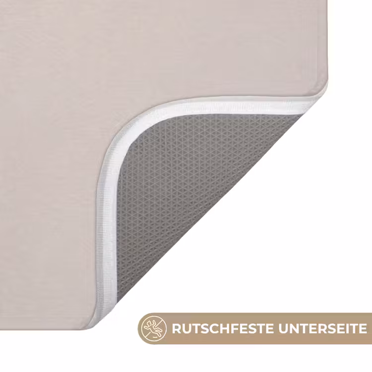Papaverbollen - Droogbloemen - Minimalistisch - Beige - Rustig Badmat middel -USP_AntislipDE