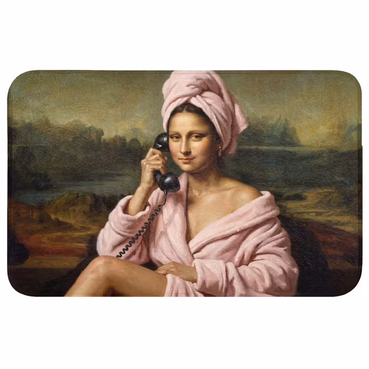 Mona - Klassiek - Roze Badmat middel -3d