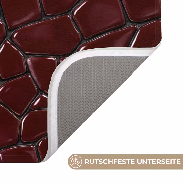 Mozaïek - Tegel - Bordeauxrood Badmat middel 997 -USP_AntislipDE