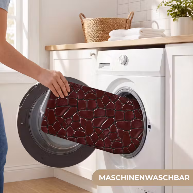 Mozaïek - Tegel - Bordeauxrood Badmat middel 997 -USP_WasbaarDE