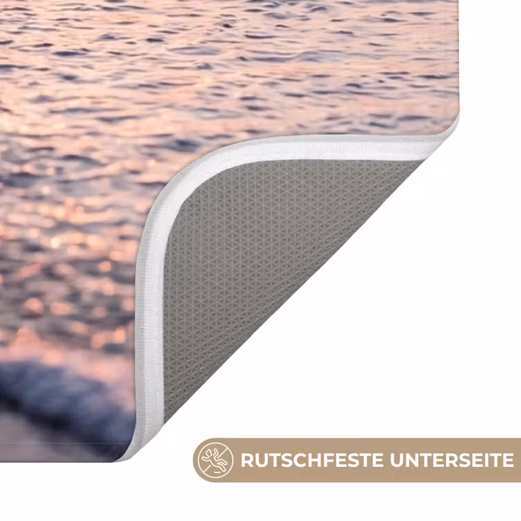 Meeuwen - Strand - Zee - Roze Badmat middel -USP_AntislipDE