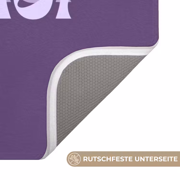 Mucho amor - Paars - Grafisch Badmat middel -USP_AntislipDE