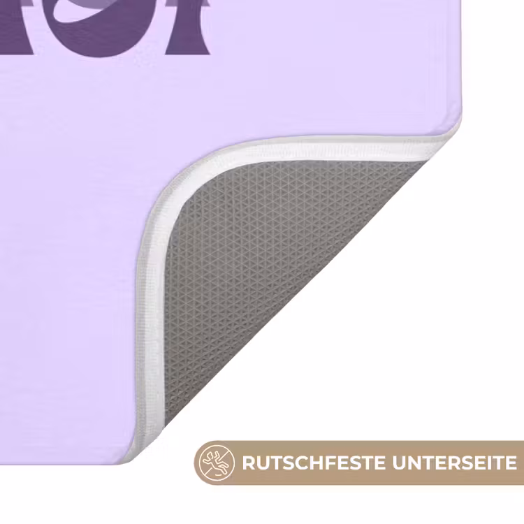 Mucho amor - Paars - Gelaagde letters Badmat middel -USP_AntislipDE