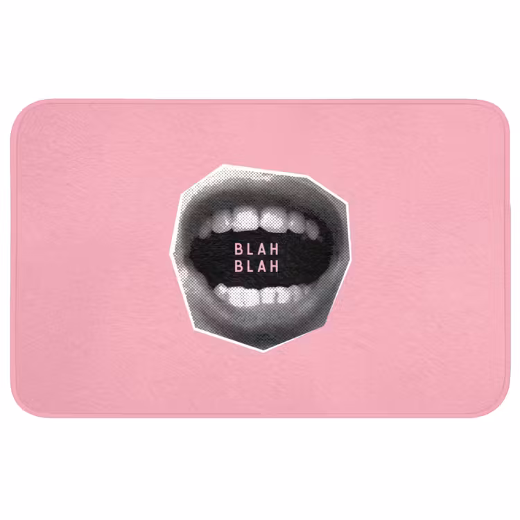 Mond - BLAH BLAH - Roze Badmat middel -3d