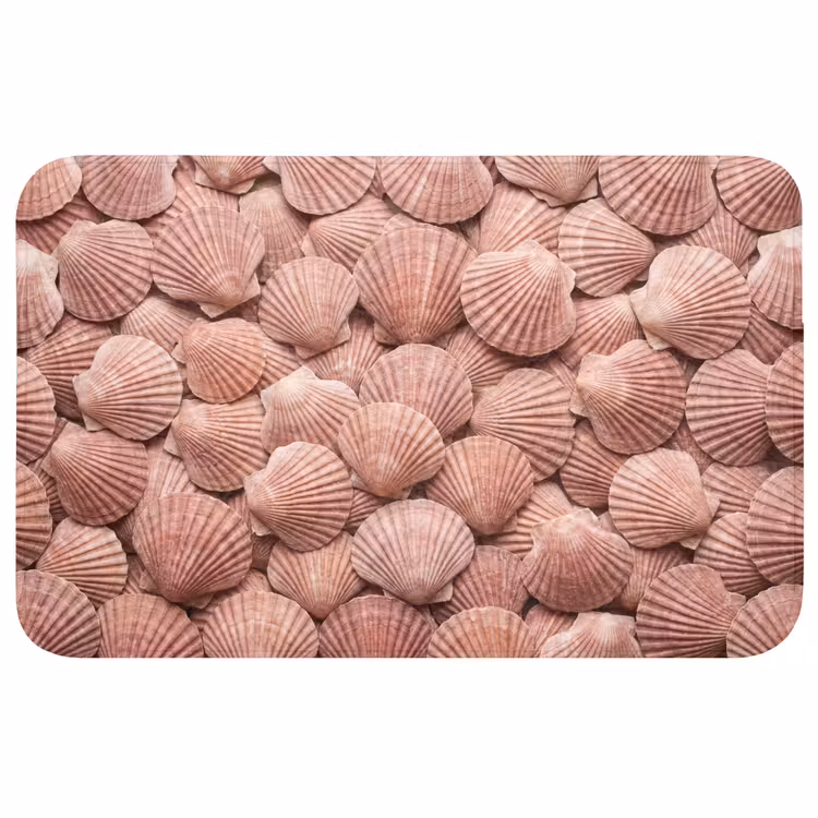 Schelpen - Patroon - Roze Badmat middel -3d