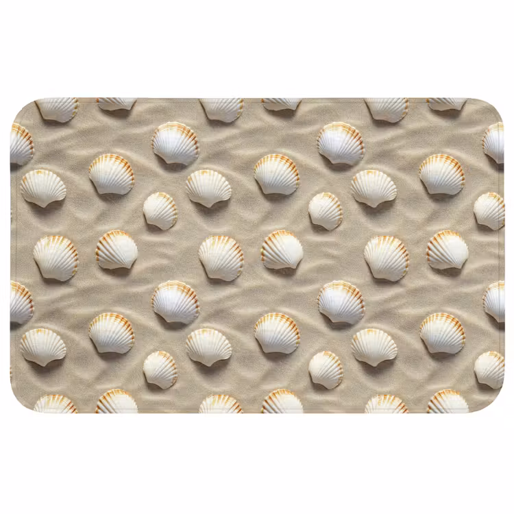 Schelpen - Zand - Maritiem Badmat middel 997 -3d