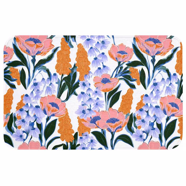Patroon - Aquarel - Kleurrijk Badmat middel 997 -3d