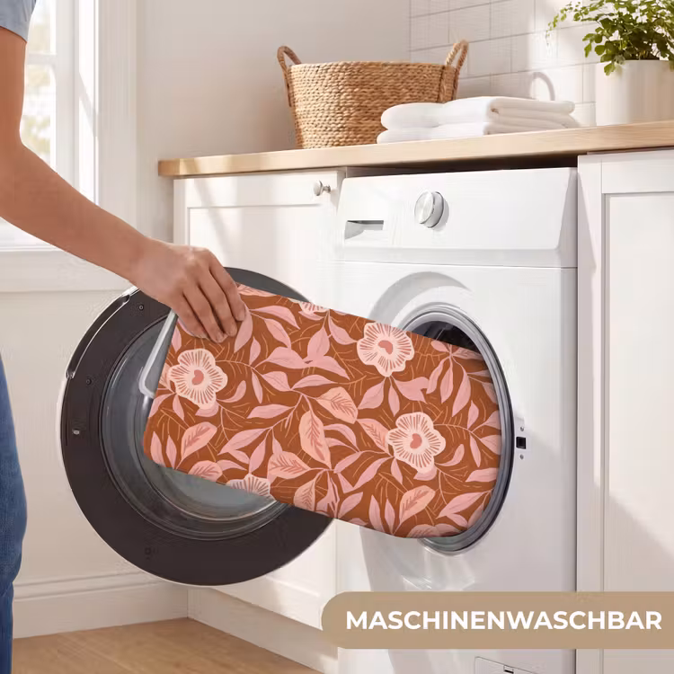 Patroon - Bladeren - Terracotta Badmat middel 997 -USP_WasbaarDE