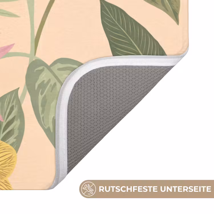 Patroon - Bloemen - Kleurrijk Badmat middel -USP_AntislipDE