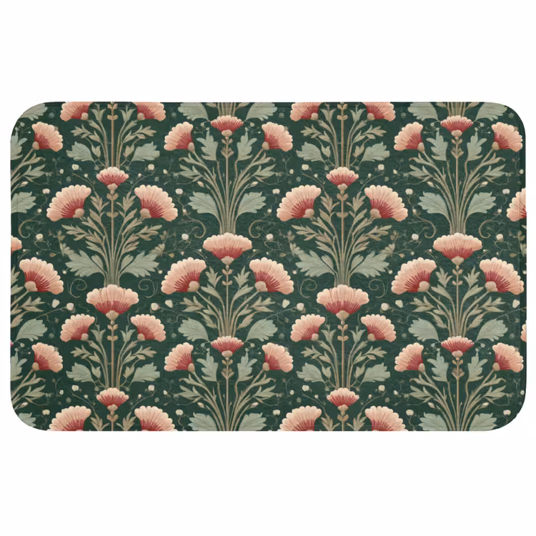 Patroon - Botanisch - Kleurrijk Badmat middel 997 -3d